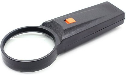 magnifying glass with torch