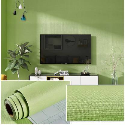 HOMEMATES  cm Light Green Plain matt Waterproof Wallpaper ( x   cm) Self Adhesive Sticker Price in India - Buy HOMEMATES  cm Light  Green Plain matt Waterproof Wallpaper ( x