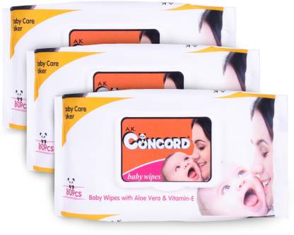 A.K. CONCORD Skincare Wipes 80s (Pack of 3)
