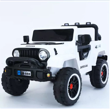 WHITE Jeep Battery Operated Ride On 