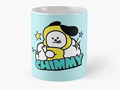 craft maniacs CM BT21 CHIMMY THE SUPERSTAR 350ML CERAMIC MUG FOR COFFEE/TEA | OFFICIALLY LICENSED BT21 MERCH Ceramic Coffee Mug