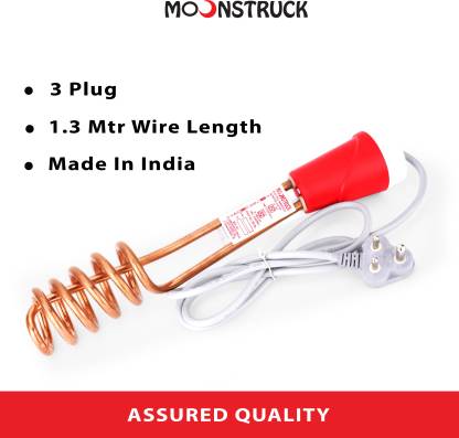 Moonstruck 100% Copper SHOCK PROOF 2000 W Shock Proof Immersion Heater Rod