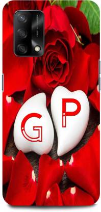 Rockyard Back Cover for Oppo A74, G LOVES P NAME G NAME P LETTER ALPHABET G  LOVE P NAME - Rockyard : 