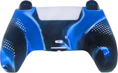 Microware Ps5 Controller Silicone Cover Skin Case Grip Anti Slip Anti Scratch Protective Cover Shell Fit Dotted Blue Black Video Game Pack Of 1 Gaming Accessory Kit Microware Flipkart Com