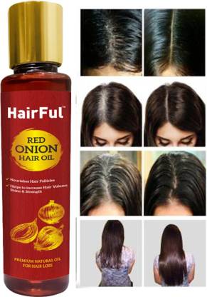 HairFul Red Onion Hair Oil- Controls Hair Fall - For All Hair Problem  Solution -& Extracts, Argan