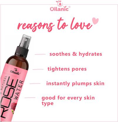 Oilanic Premium Rose Water For Men & Women (100 ml) Men & Women