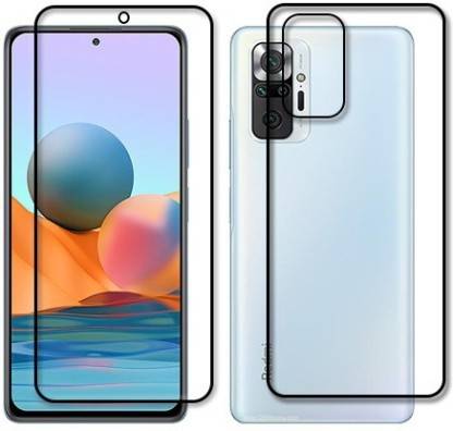 SOMAENTERPRISES Front and Back Tempered Glass for REDMI NOTE 10 PRO