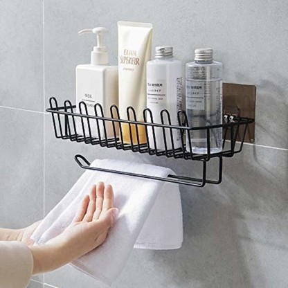 Bathroom Kitchen Storage Wall Mount Shelf Sponge Holder Organizer Soap Rack 