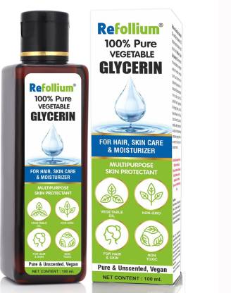 Refollium 100% Pure & Natural Vegetable Glycerin for Beauty and Face, Hair  & Skin Care Face Wash - Price in India, Buy Refollium 100% Pure & Natural  Vegetable Glycerin for Beauty and