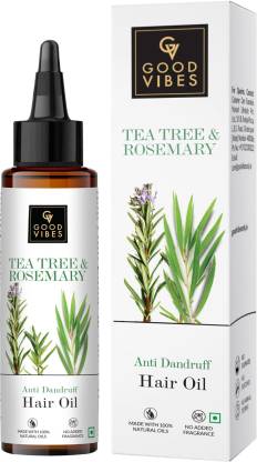 GOOD VIBES Tea Tree & Rosemary Anti Dandruff Hair Oil (100 ml) Hair Oil -  Price in India, Buy GOOD VIBES Tea Tree & Rosemary Anti Dandruff Hair Oil  (100 ml) Hair