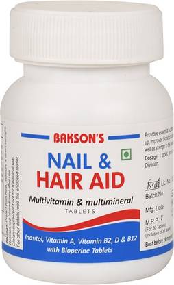 Bakson Nail & Hair Aid Tablets Price in India - Buy Bakson Nail & Hair Aid Tablets online at Bakson Nail & Hair Aid Tablets Price in India - Buy Bakson Nail & Hair Aid Tablets online at
