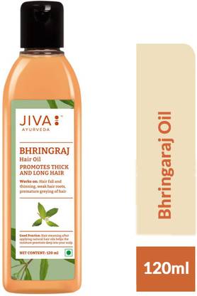 JIVA Bhringraj Hair Oil - Ayurvedic Nourishing Formula For Hair Growth Naturally - 120 ml - Pack of 1 Hair Oil - Price in India, Buy JIVA Bhringraj Hair Oil - Ayurvedic JIVA Bhringraj Hair Oil - Ayurvedic Nourishing Formula For Hair Growth Naturally - 120 ml - Pack of 1 Hair Oil - Price in India, Buy JIVA Bhringraj Hair Oil - Ayurvedic