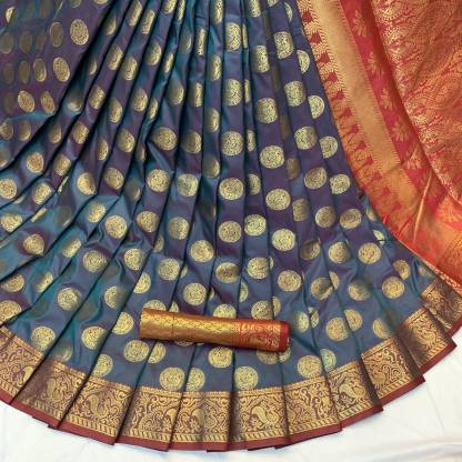 Woven Kanjivaram Silk Blend Saree