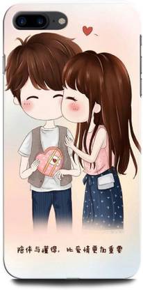 Orbiqe Back Cover For Apple Iphone 8 Plus Girl Boy Love Anime Sweet Couple Together Couple Kiss Orbiqe Flipkart Com