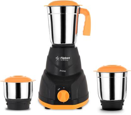 Flipkart SmartBuy Prime PowerChef 500 W Mixer Grinder (3 Jars, Grey, Orange)