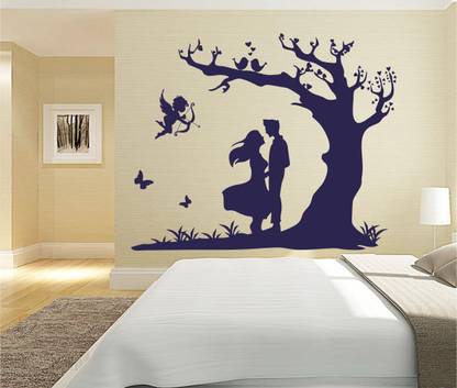 MINIDECOR 137 cm Romantic Lovely Couple Self Adhesive Sticker