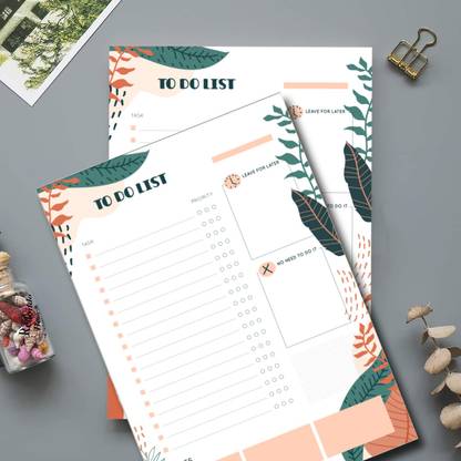 Innaxa To Do List Notepad 50 Sheets 5 5 X 8 5 To Do S Notepad Tear Off Planning