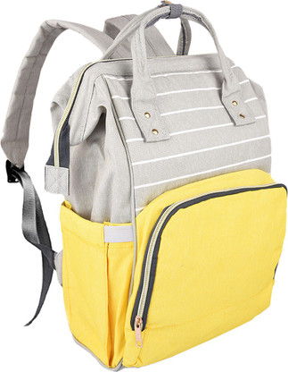 yellow backpack diaper bag