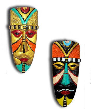 Hand Artz Eco Friendly Wall Hanging Egyptian Decorative Mask Combo  Decorative Showpiece - 23 cm