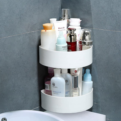 Bath Corner Storage Rack Nail-free Self-adhesive Wall Rack Shower ShelfOrganizer 