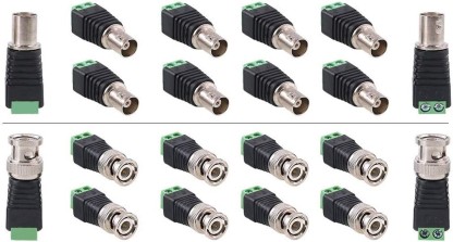 NEW 10X Compression Coaxial Cable BNC Connector Adapter for CCTV Security Camera 