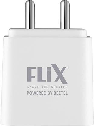 Flix XWC-63D (Wall Charger) 2.4 A Multiport Mobile Charger with Detachable Cable  (White)