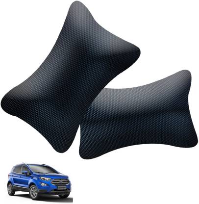 AutoKraftZ Black Leatherite Car Pillow Cushion for Ford