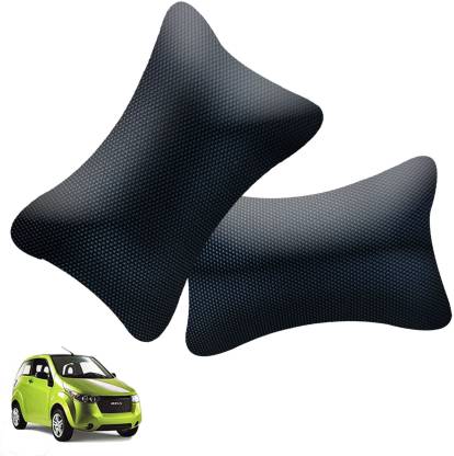 AutoKraftZ Black Leatherite Car Pillow Cushion for Mahindra