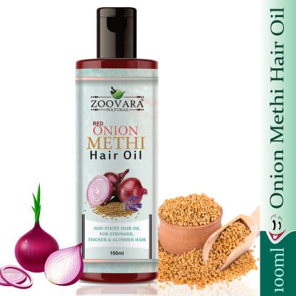 zoovara Red Onion Methi Oil for Make Hair Healthy, Thicker & Stronger  (100ml) Hair Oil - Price in India, Buy zoovara Red Onion Methi Oil for Make  Hair Healthy, Thicker & Stronger (