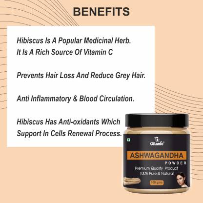 Oilanic 100% Pure & Natural Ashwagandha Powder- For Skin & Hair(100gm)