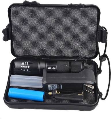 Care 4 5 modes Flashlight LED T6 with Super Bright Cree t6 light with Rechargeable battery and charging kit