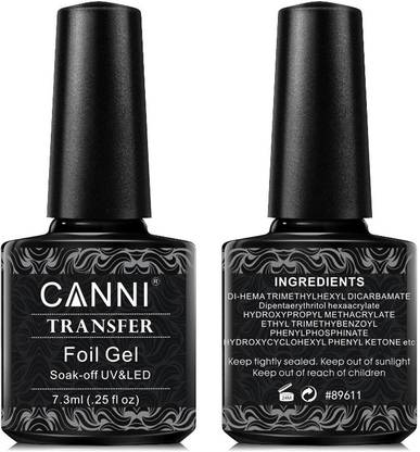 Canni Nail Art Transfer Foil Gel Soak Off UV/LED Easy Apply Manicure Enamel Gel Polish ( Foil Gel) Transparent - Price in India, Buy Canni Nail Art Transfer Foil Gel Canni Nail Art Transfer Foil Gel Soak Off UV/LED Easy Apply Manicure Enamel Gel Polish ( Foil Gel) Transparent - Price in India, Buy Canni Nail Art Transfer Foil Gel