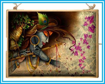 DelhiWallpapers Shri Krishna 3D Self Adhesive Poster | Wallpaper | Sticker  (24*36 inches) | Wall Decoration For Living Room, Hallways, Drawing Room  And Bedroom Price in India - Buy DelhiWallpapers Shri Krishna