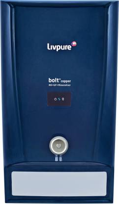 LIVPURE LIV-BOLT+COPPER(RO+UF+MIN) 6.5 L RO + UF Water Purifier