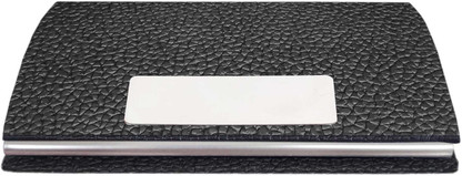 Black Business Card Case Luxury PU Leather & Stainless Steel Multi Card Case,Business Card Holder Wallet Credit Card ID Case/Holder for Men & Women. Business Card Holder 