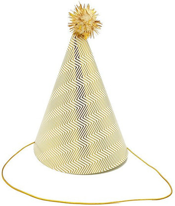 Hippity Hop Beige design metallic cone 