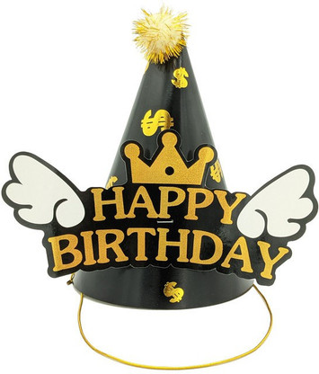 Happy Birthday Cone Hats Art Craft Caps 