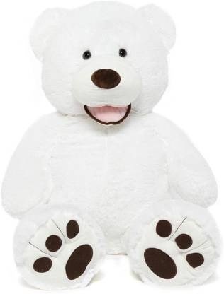 ToyHub Giant 6ft White Teddy Bear Stuffed Animals Smile Bear With Footprints - 72 inch Giant White Teddy Bear Stuffed Bear With Footprints . Buy Teddy Bear toys