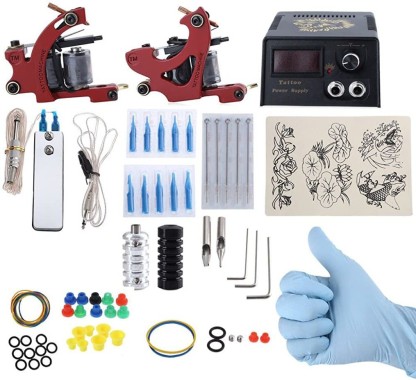 Buy Complete Tattoo Kit with Case Liner and Shader Tattoo Machines Dual  Power Supply 30 Tattoo Needles 20 Color Inks for Beginners and Artist  TK1000022 Online at desertcartINDIA