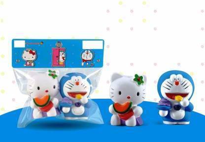 Auramini Chu Chu Bath Toys For Baby Doraemon Hello Kitty Set Of 8 Non Toxic Bpa Free Bath Toy Bath Toy Multicolor Bath Toy Chu Chu Bath Toys For Baby Doraemon