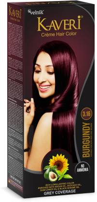 Kaveri Crème Hair Color for Women & Men with goodness of Avocado Long  Lasting Hair Colour,Soft & Silky Touch , Burgundy - Price in India, Buy  Kaveri Crème Hair Color for Women