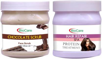 BIOCARE Chocolate Scrub 500ml With Hair Repair Spa Cream 500ml Price in  India - Buy BIOCARE Chocolate Scrub 500ml With Hair Repair Spa Cream 500ml  online at 
