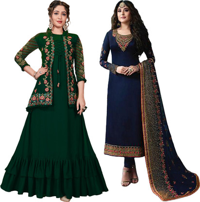 Semi stitched suits flipkart clearance