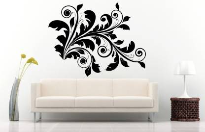 Decoration Designs 75 cm Flower Wall Stickers for Living Room Leaves  Falling Sofa TV Background Better Life Quote Self Adhesive Sticker Price in  India - Buy Decoration Designs 75 cm Flower Wall