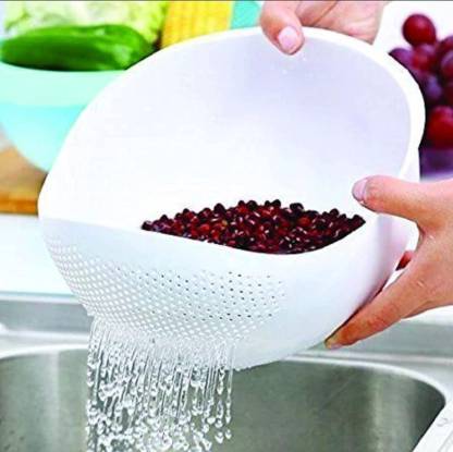 kreative homes Rice Bowl Multi-Function Drainer Colander Collapsible Colander
