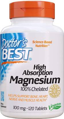 Doctor's Best Best High Absorption Magnesium, 100% Chelated ...