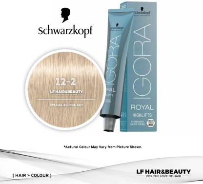 Schwarzkopf Igora Royal Highlifts Permanent Color Creme , 12-2, Special  Blonde Ash - Price in India, Buy Schwarzkopf Igora Royal Highlifts  Permanent Color Creme , 12-2, Special Blonde Ash Online In India,