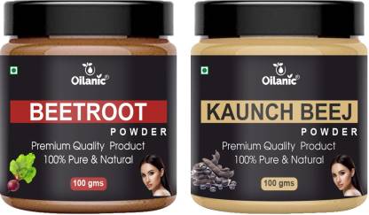 Oilanic 100% Pure & Natural Beetroot & Kaunch Beej Powder- For Skin & Hair  Combo Pack of 2 Jar 100gm (200gm) - Price in India, Buy Oilanic 100% Pure &  Natural Beetroot