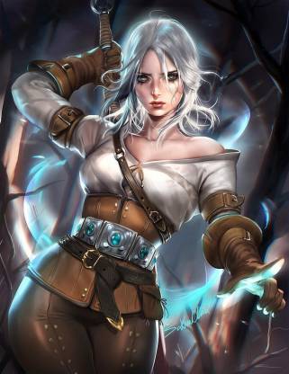 Sakimichan Realistic The Witcher 3 Wild Hunt Fantasy Girl Matte Finish  Poster Paper Print - Animation & Cartoons posters in India - Buy art, film,  design, movie, music, nature and educational paintings/wallpapers