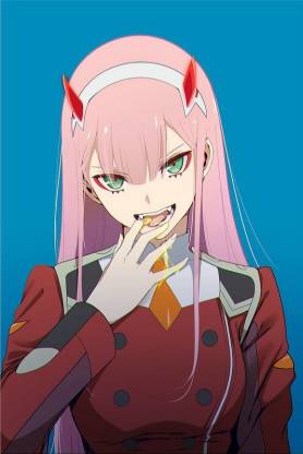 Darling In The Franxx Zero Two Darling In The Franxx Anime Girls Pink Hair  Matte Finish Poster Paper Print - Animation & Cartoons posters in India -  Buy art, film, design, movie,